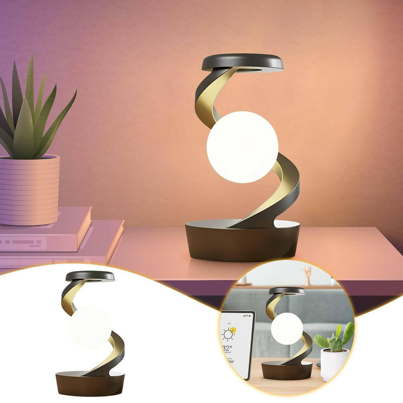 Rotating Moon Desk Lamp with Phone Wireless Charging Sensor Control Table Lamps Decorative Desktop Lamp Small Night Lamp Home Decor