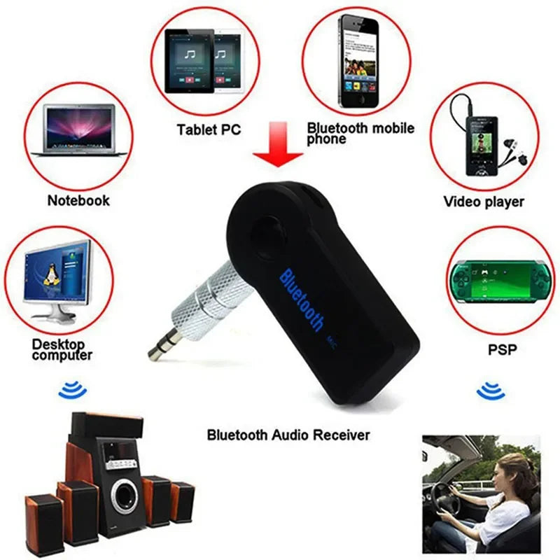 2 in 1 Wireless Bluetooth 5.0 Receiver Transmitter Adapter 3.5mm Jack For Car Music Audio Aux A2dp Headphone Reciever Handsfree