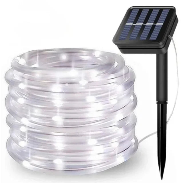 300LED Solar Rope Strip Light Outdoor Waterproof Fairy Light Strings Christmas Decor for Garden Lawn Tree Yard Fence Pathway