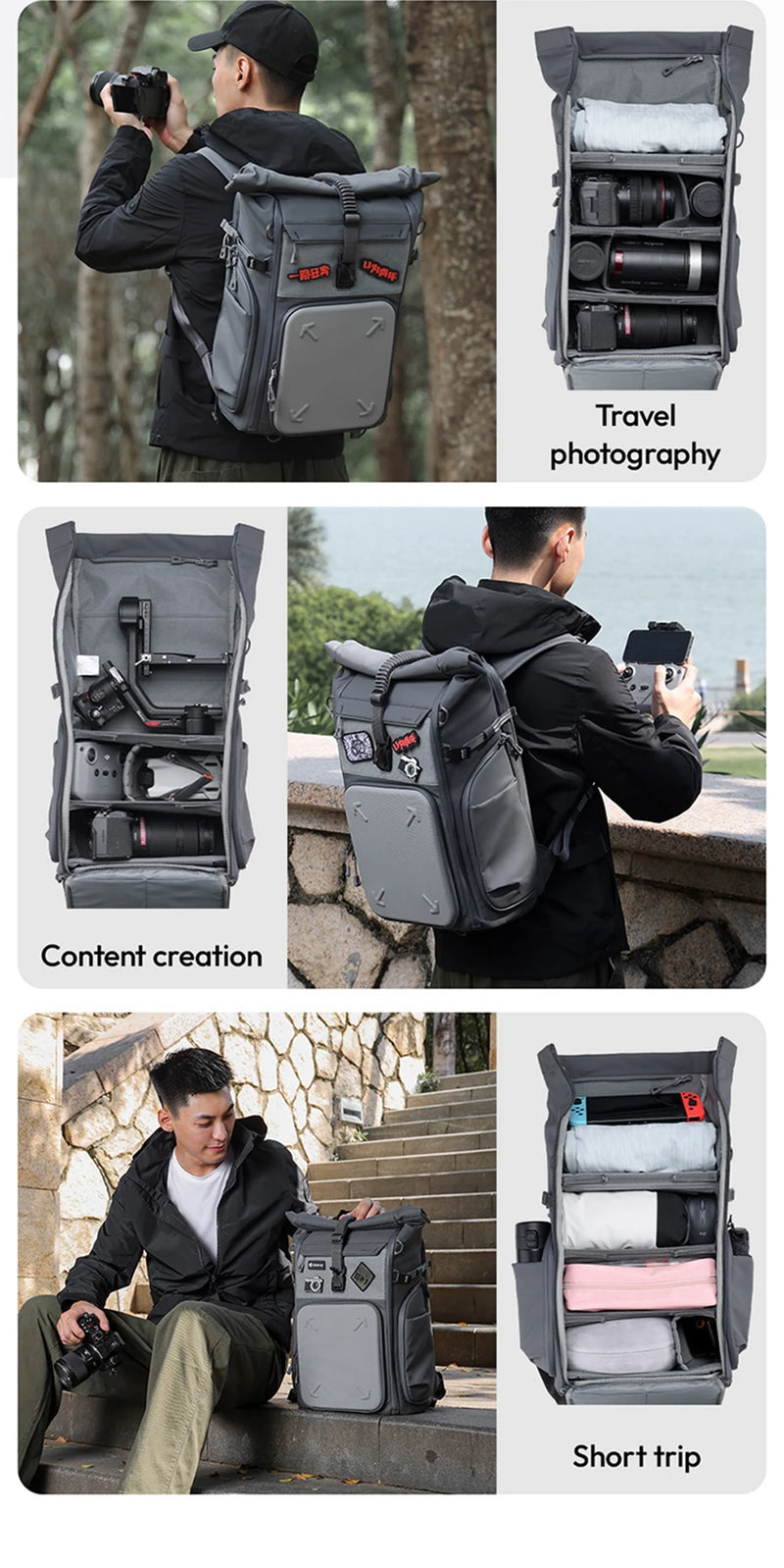 Camera Backpack Large Capacity Photography Bag