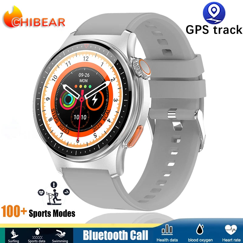 NFC GPS Tracking ECG PPG Men Smart Watch Voice Assistant Pressure Monitor Fitness Track Watches Men Women Smartwatch For huawei