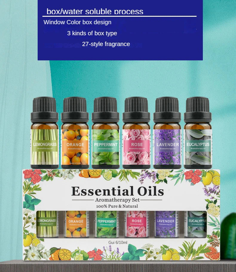 Aromatherapy Essential Oil Set Lavender Rose Plant