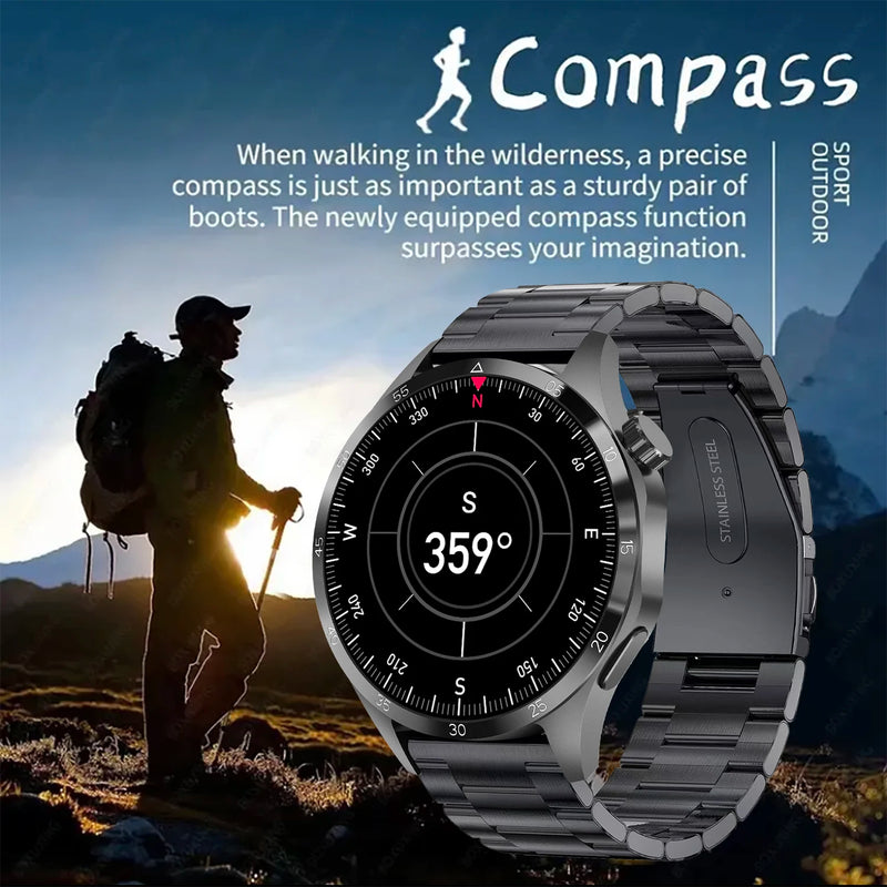 New GT 4 Pro MAX Smart Watch Men's Women 360*360 HD Screen SmartWatch GPS NFC Compass Outdoor Sports mode Smartwatch For Huawei