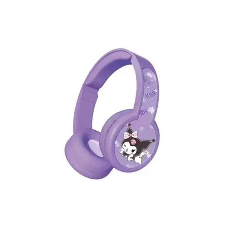 Bluetooth Headset Cartoon Wireless Headset with Microphone Foldable Lightweight Headset Sports Girls Gift