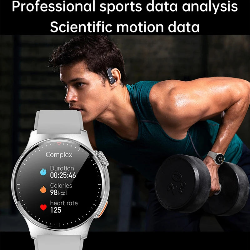 NFC GPS Tracking ECG PPG Men Smart Watch Voice Assistant Pressure Monitor Fitness Track Watches Men Women Smartwatch For huawei