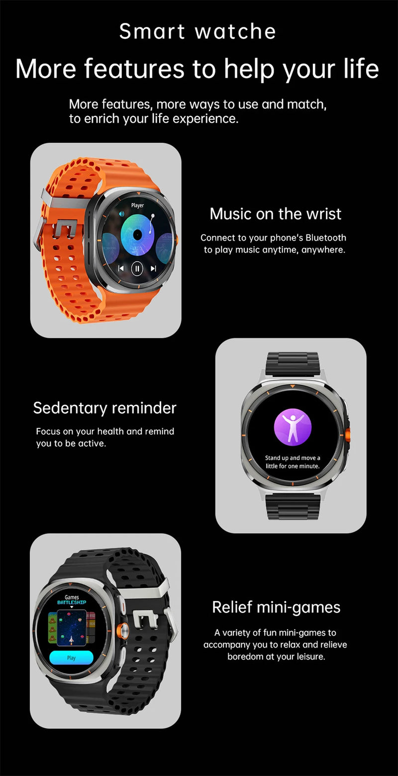 Music Bluetooth Call Sport GPS Waterproof Smartwatch Men