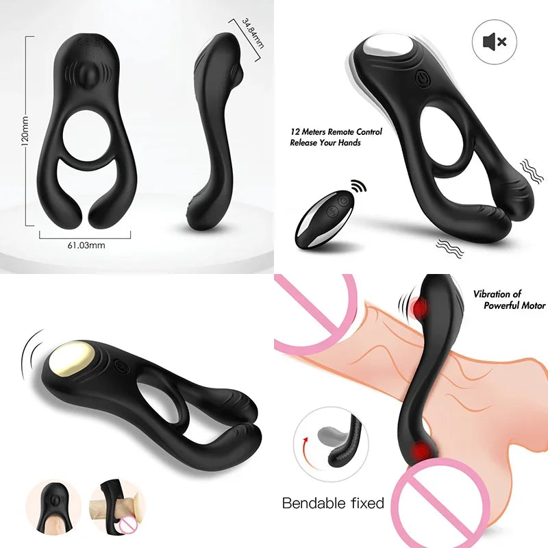 Silicon Balls Male Penis Ring Dildo