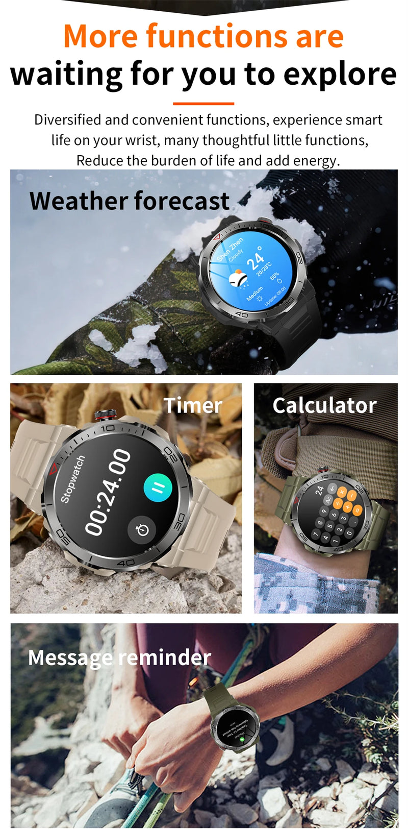 New GPS Outdoor Smartwatch for Men's