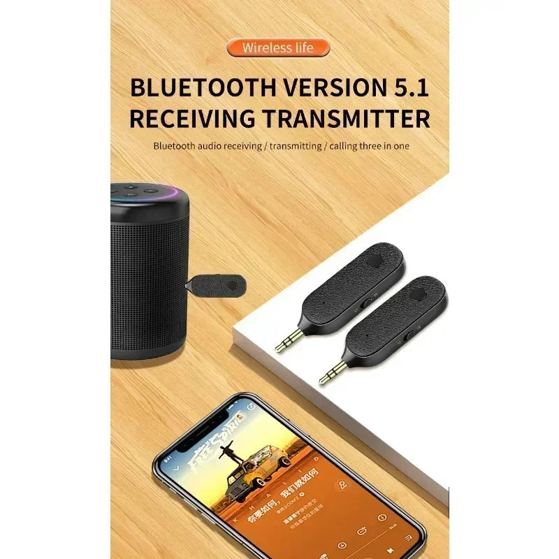 Wireless Transmitter Car Handsfree Microphone Audio Car Music Adapter For Headphone