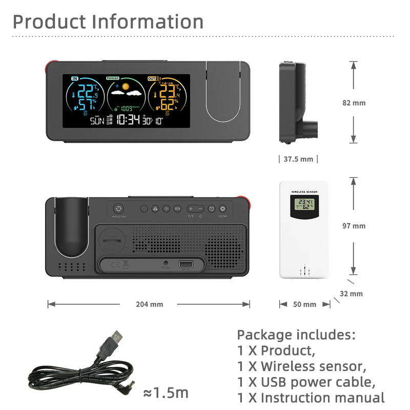 Wireless Outdoor Thermometer Weather Forecast