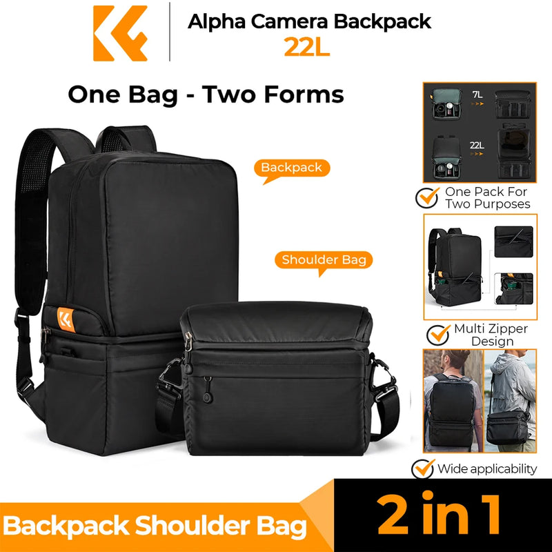 Camera Backpack 2 In 1 Photographers Camera Shoulder