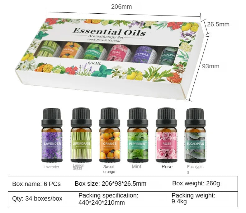 Aromatherapy Essential Oil Set Lavender Rose Plant