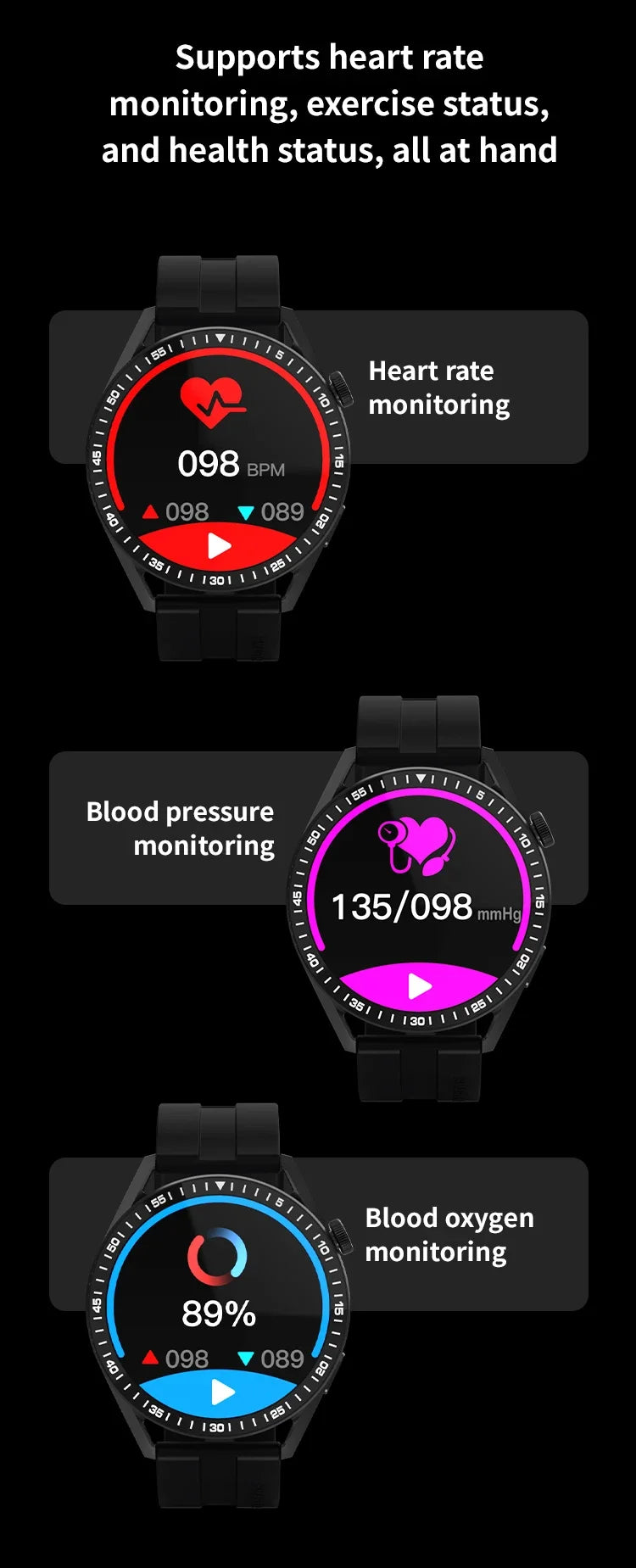 Screen Heart Rate Bluetooth Calls