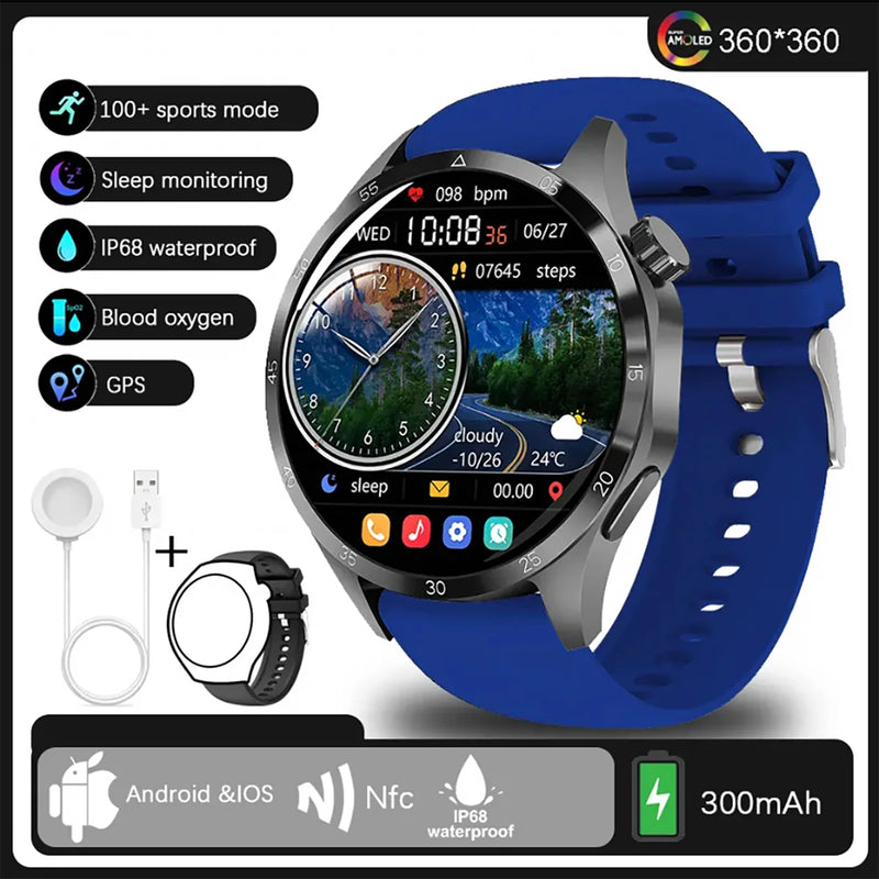 New GT 4 Pro MAX Smart Watch Men's Women 360*360 HD Screen SmartWatch GPS NFC Compass Outdoor Sports mode Smartwatch For Huawei