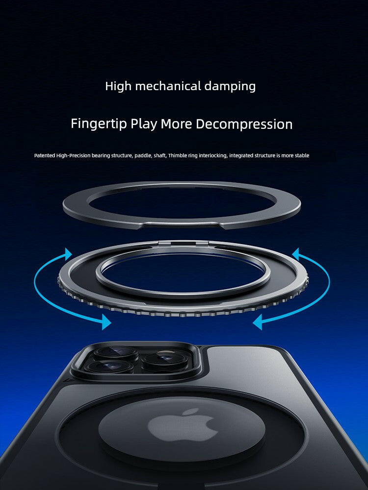 Plating Ring Magnetic Transparent Phone Case For iPhone 15 14 Pro Max 13 12 11 XR XS X 7 8 Plus Magsafe Wireless Charging Cover