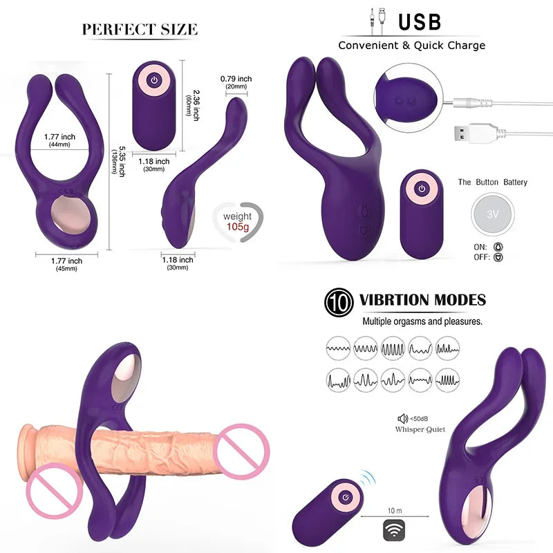 Silicon Balls Male Penis Ring Dildo