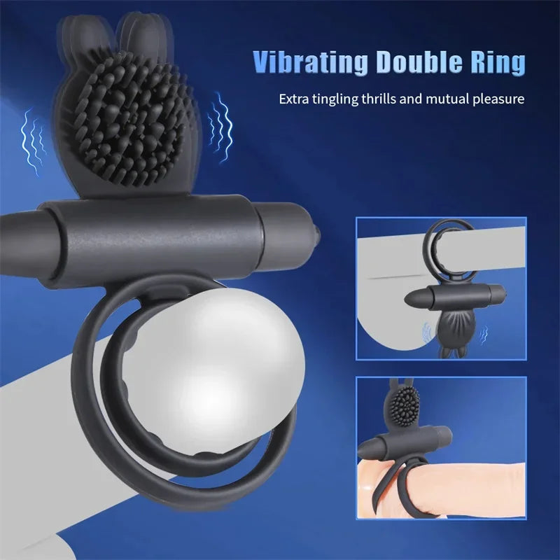 Silicon Balls Male Penis Ring Dildo