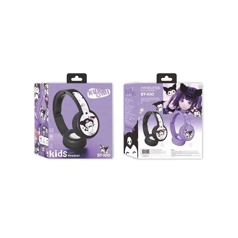 Bluetooth Headset Cartoon Wireless Headset with Microphone Foldable Lightweight Headset Sports Girls Gift