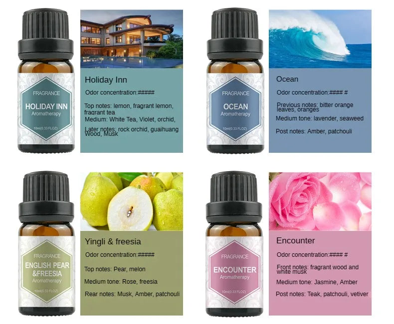 Aromatherapy Essential Oil Set Lavender Rose Plant